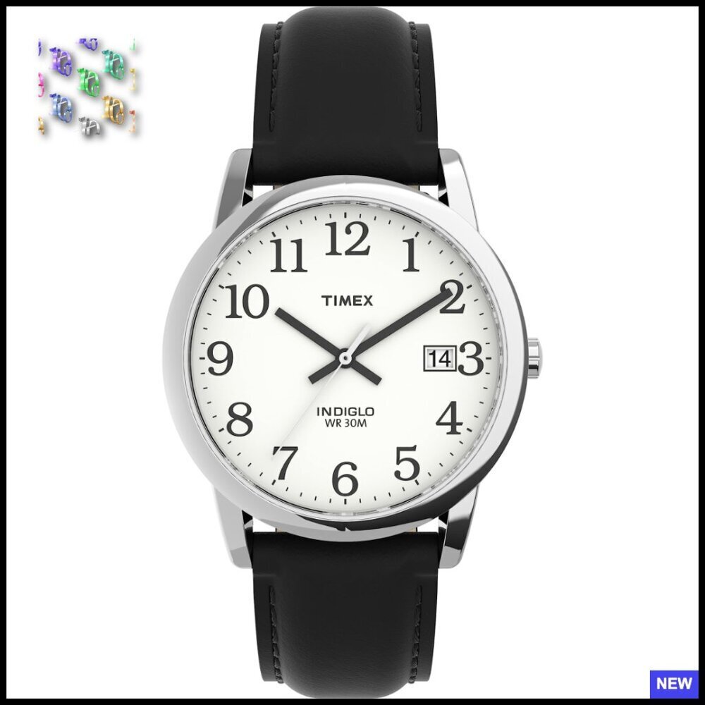 Classic Analog Watch with Leather Strap Quartz Movement Minimal Style